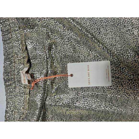 Skies Are Blue Gold Wide Leg Pants Small NWT - Picture 6 of 6
